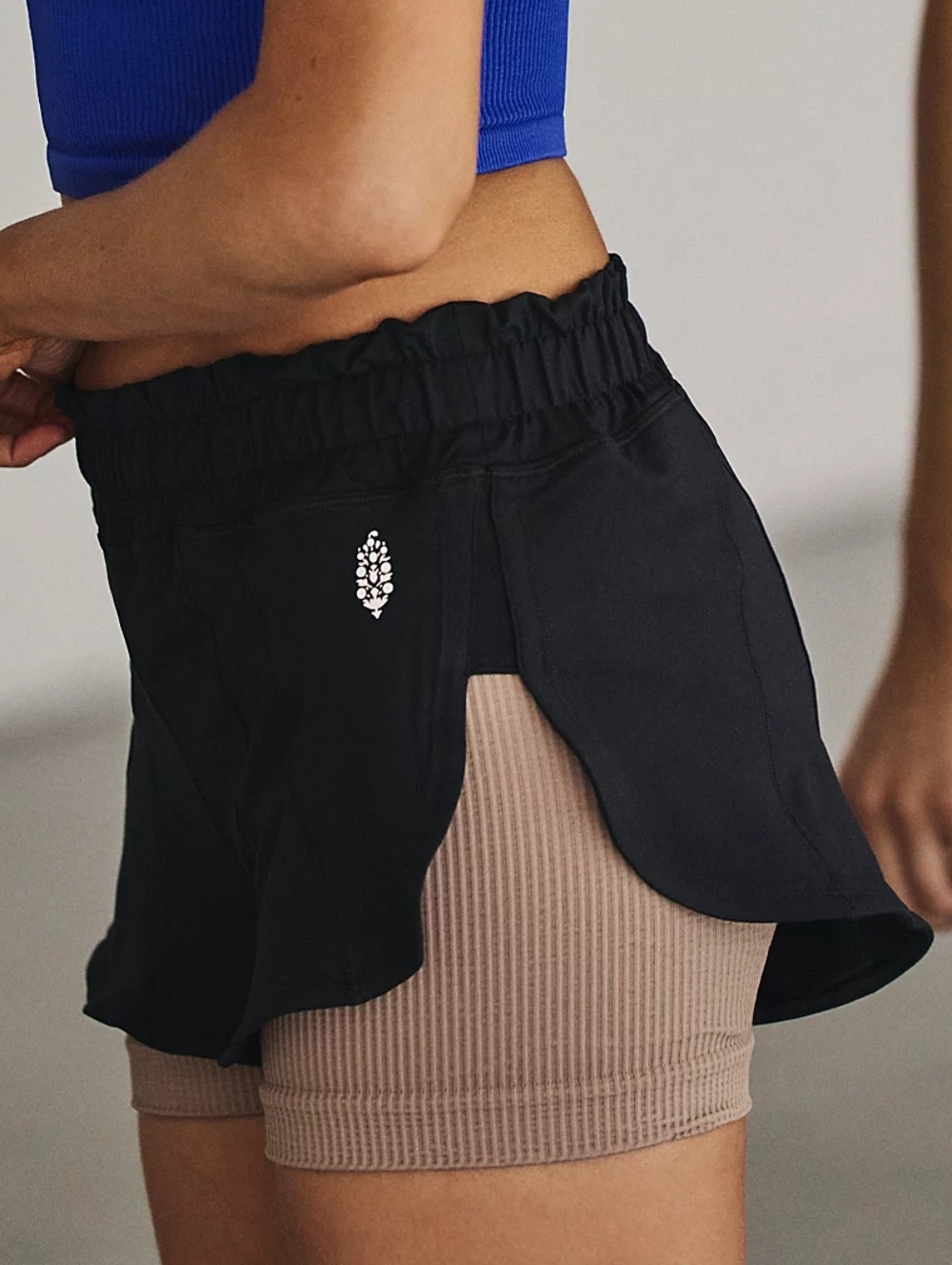 NEW FP Movement Black Off Duty Mini Shorts XS